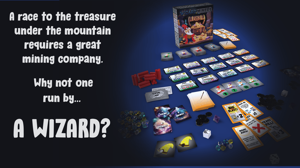 Wizard Miners! A fun, fast-paced, board game with wizards!