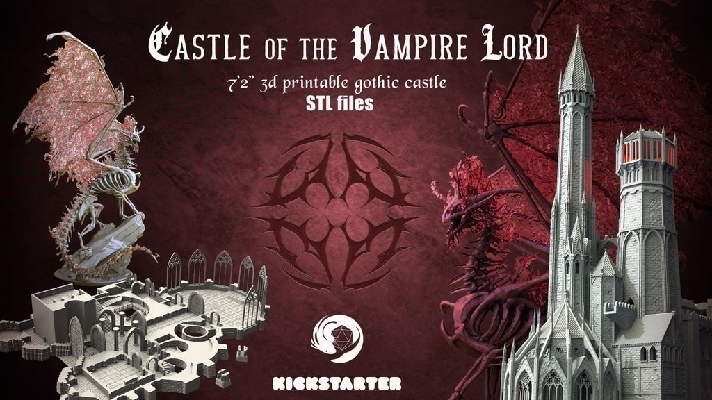 Castle of the Vampire Lord: 3d printable RPG castle