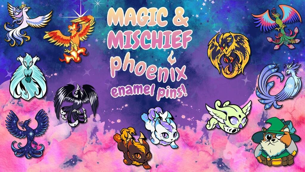 Magic and Mischief - Epic Phoenix Enamel Pins