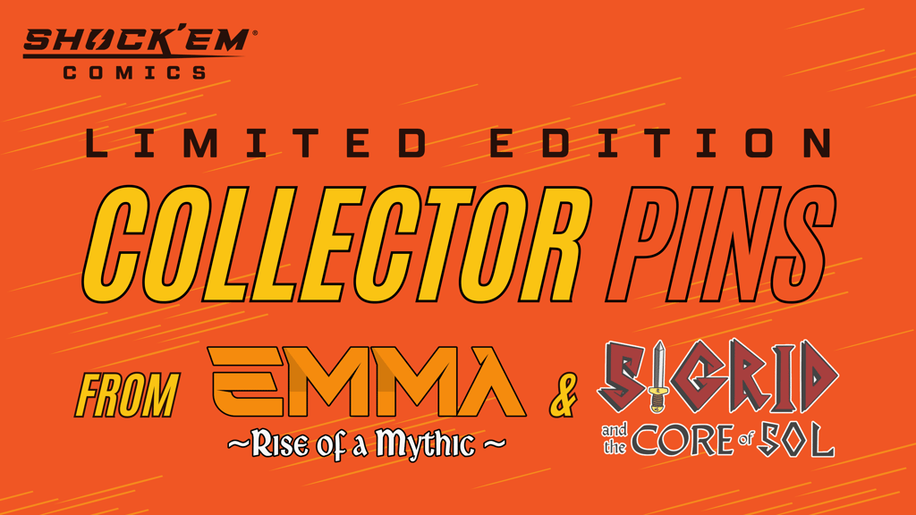 Shock'em Comics Collector Pins