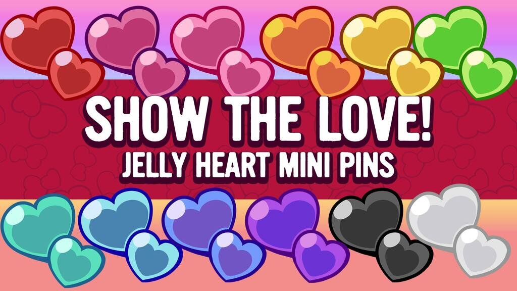 Jelly Hearts Mini Pins
