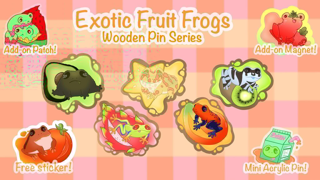 Exotic Fruit Frogs Pin Series