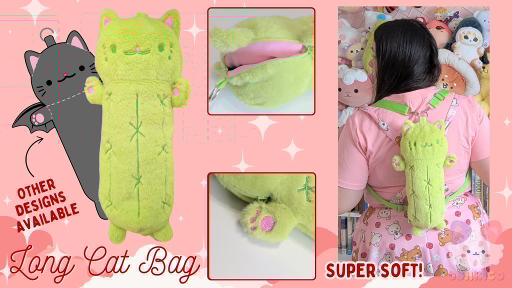 The Long Cat Soft Plush Bag