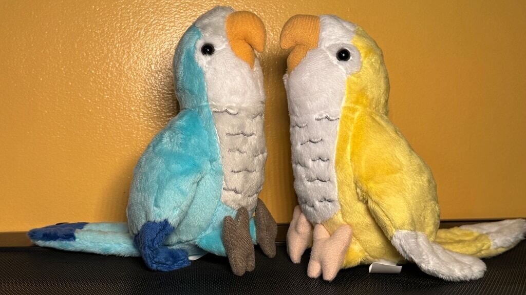 Periwinkle & Angel The Quaker Parrot Plushie