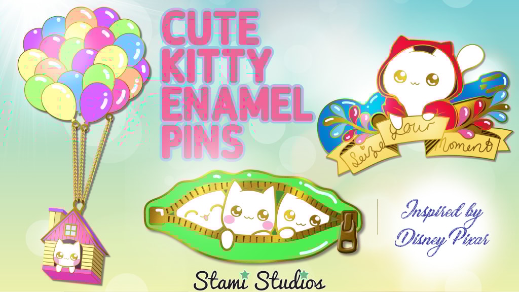 Cosplay Kitty Cute Enamel Pins (inspired by Disney Pixar)