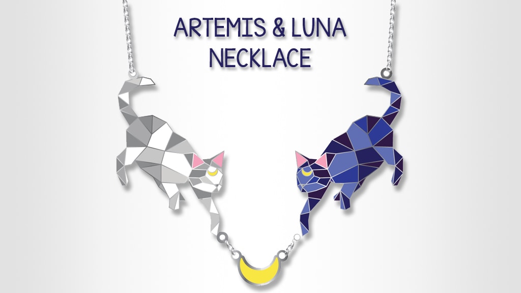 Artemis and Luna (Sailor Moon) Necklace