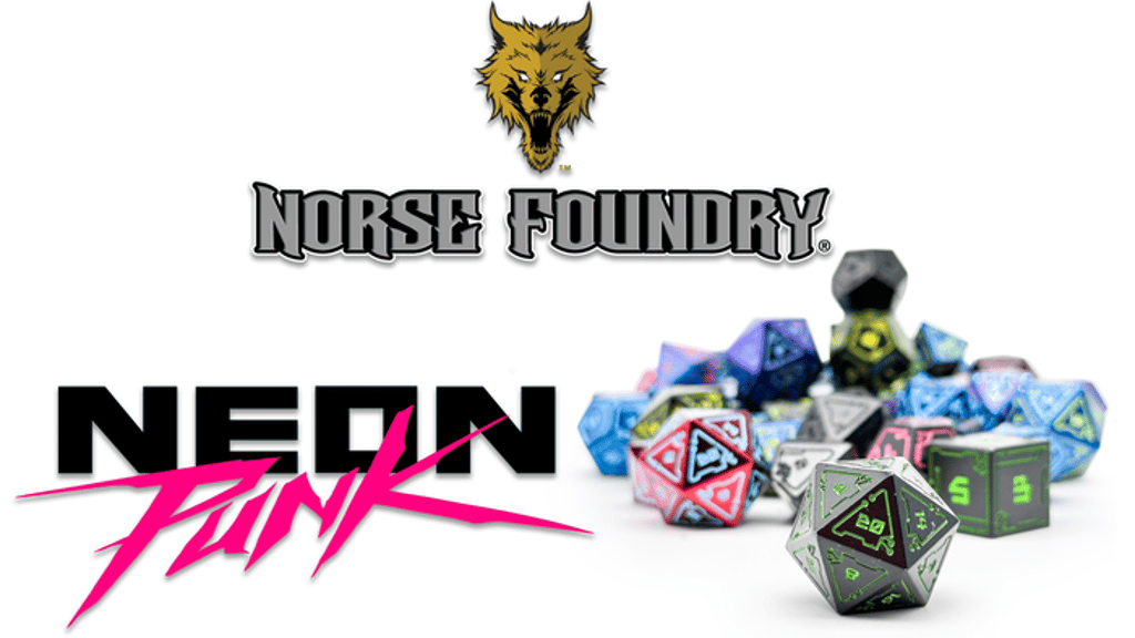 NeonPunk by Norse Foundry – 7-Dice Polyhedral Set!