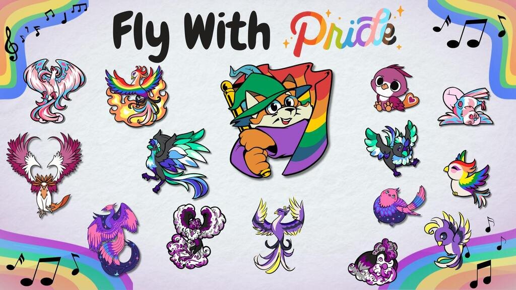 Fly with Pride: Phoenix Hard Enamel Pins