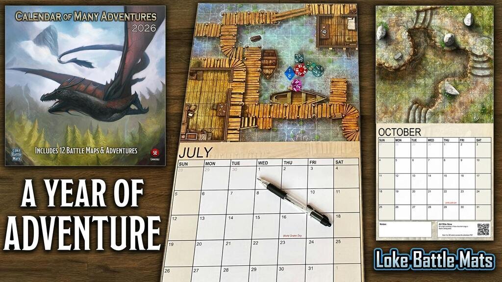 Level up 2026 with the Calendar of Many Adventures
