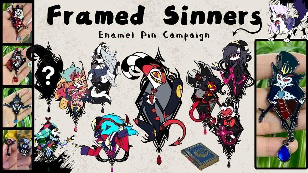 Framed Sinners: Enamel Pin Collection
