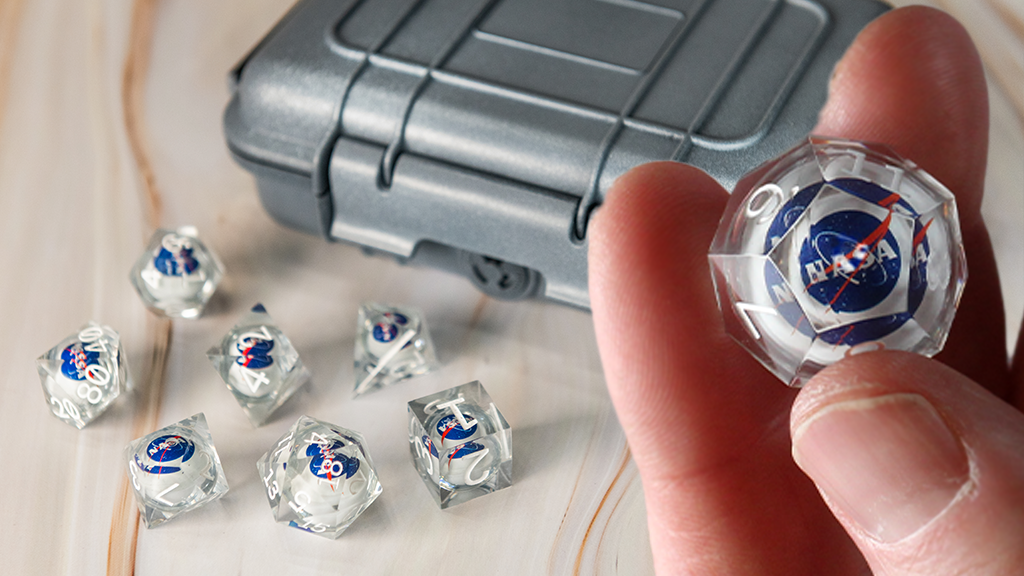 Dicetronauts: Liquid Core Resin Dice for RPG Games