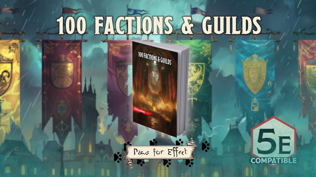 100 Factions & Guilds for D&D 5e!