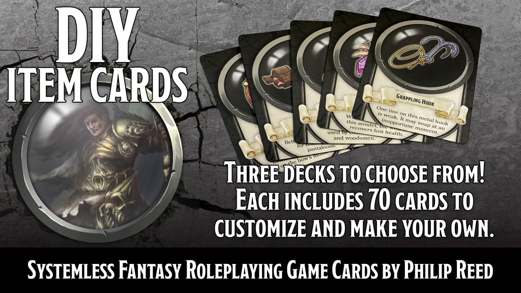 DIY Item Cards, Systemless Fantasy RPG Cards by Philip Reed