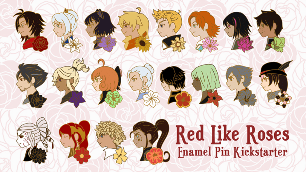 Red like Roses Enamel Pins