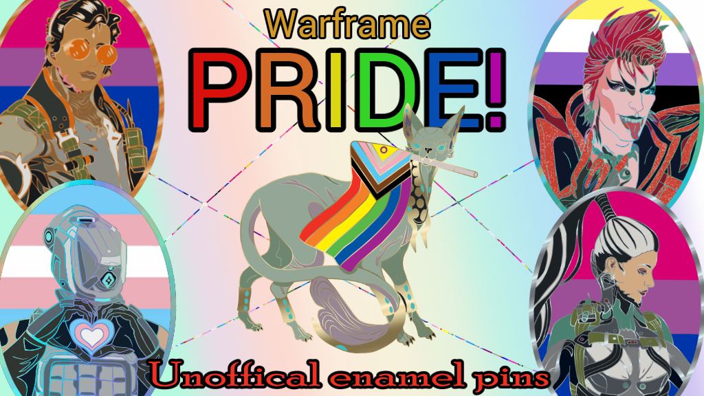 Warframe inspired Pride pins