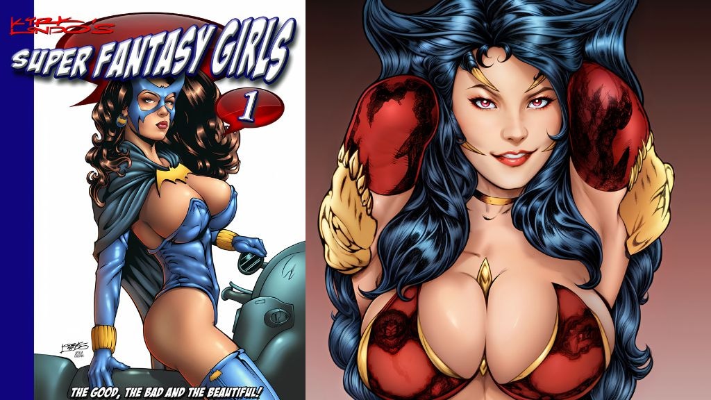 Kirk Lindo's SUPER FANTASY GIRLS V01 Sketch Book Variants