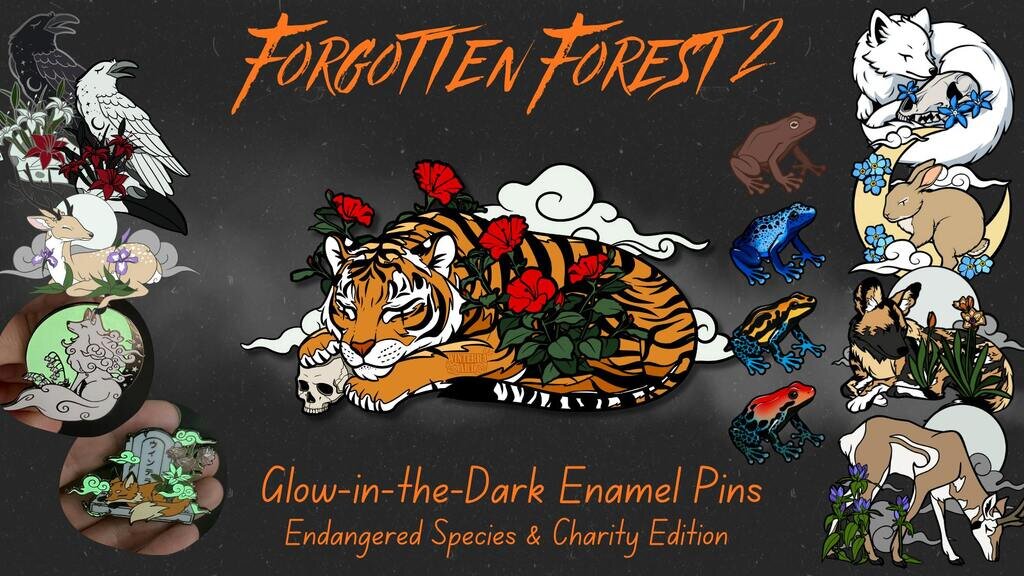 Forgotten Forest: Endangered Animal Enamel Pins