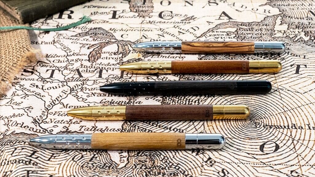 The Elder: A sleek modern click pen with an ancient story.