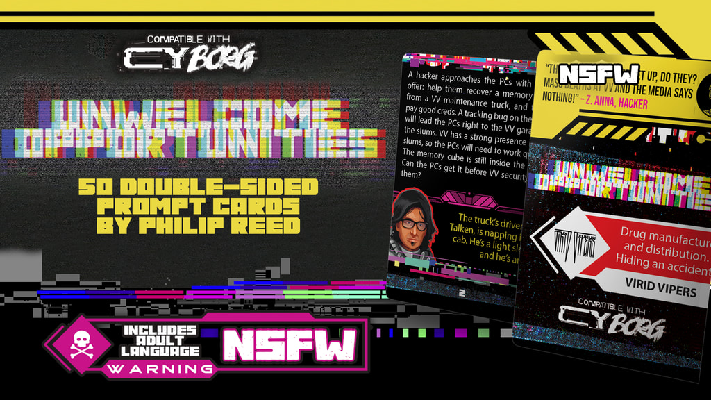 Unwelcome Opportunities, Prompt Cards for Cy_Borg