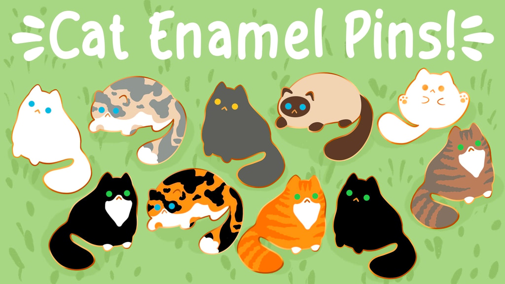 Adorable Cat Mini Pins! Hard enamel kitty pins!