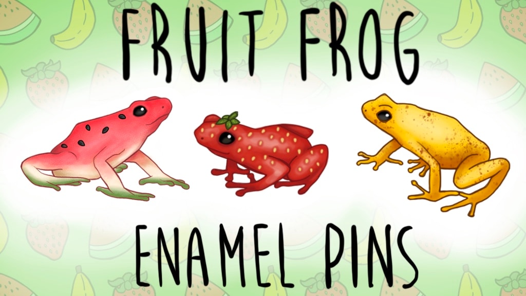 Fruit Frogs Enamel Pins