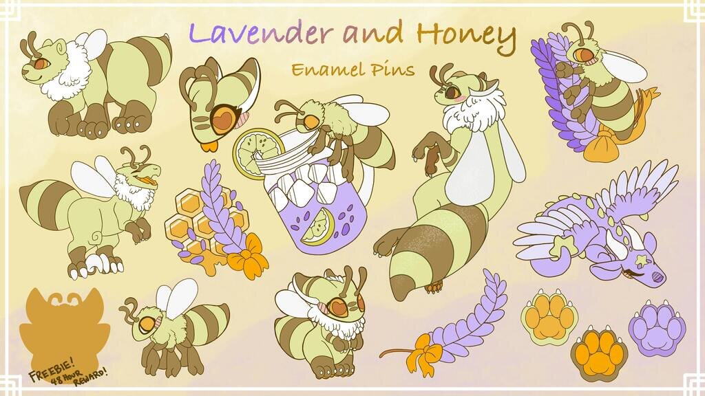 Lavender and Honey - Enamel Pin Collection