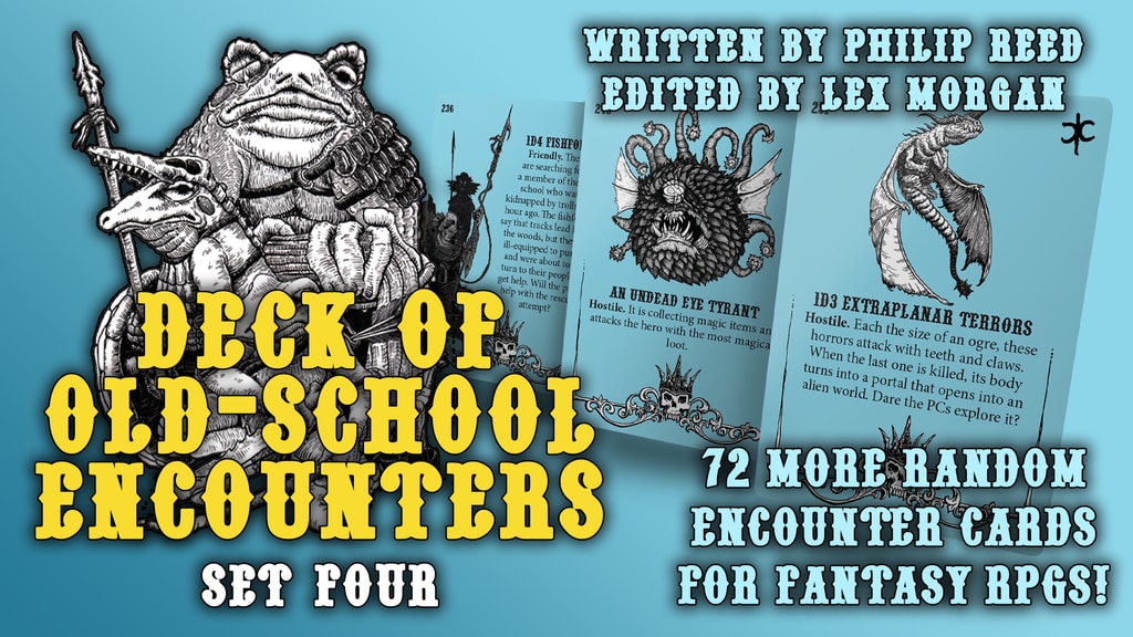 Deck of Old-School Encounters Set Four, OSR RPG Cards