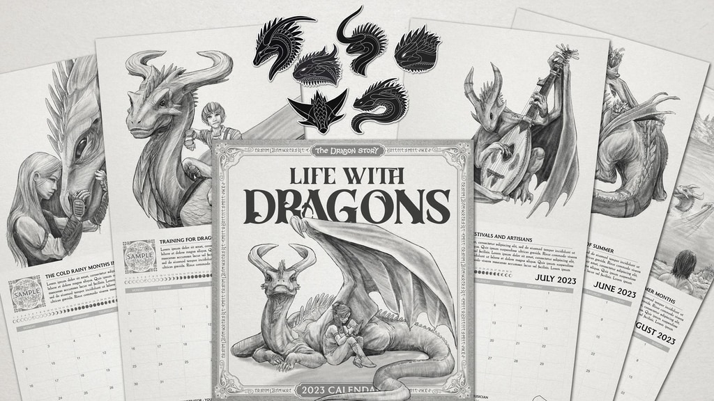Life with Dragons The Dragon Story 2023 Fantasy Art Calendar