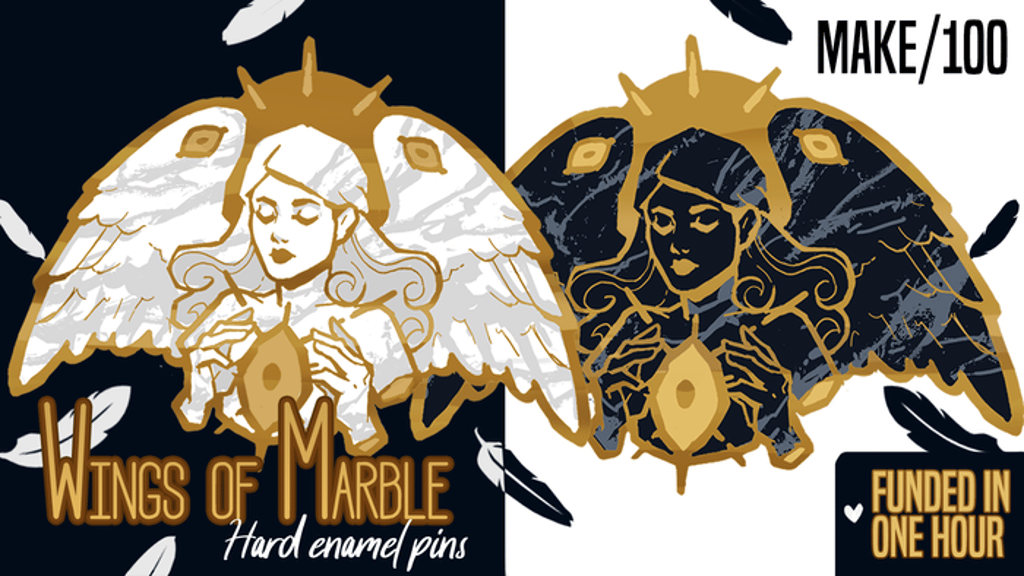 Wings of Marble: Hard Enamel Pin (MAKE 100)