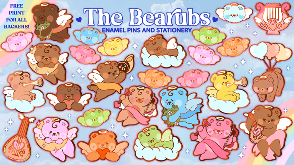 The Bearubs: An Enamel Pin and Stationery Collection