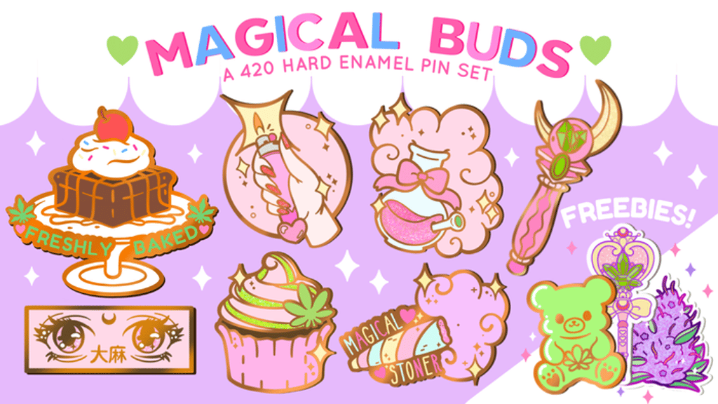 Magical Buds: A 420 Hard Enamel Pin Set - Series II