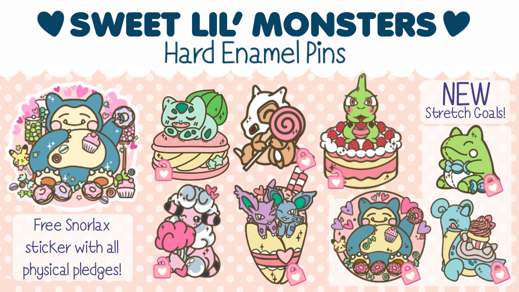 Sweet Lil' Monsters - Hard Enamel Pin Set