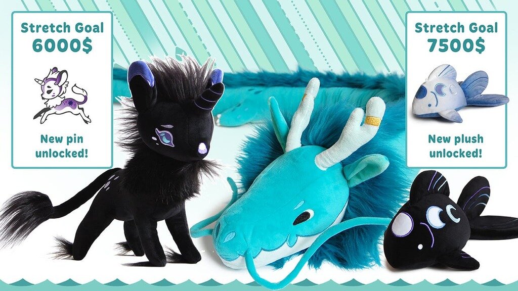 Rain Dragon, Goaticorn, and Moon Fish