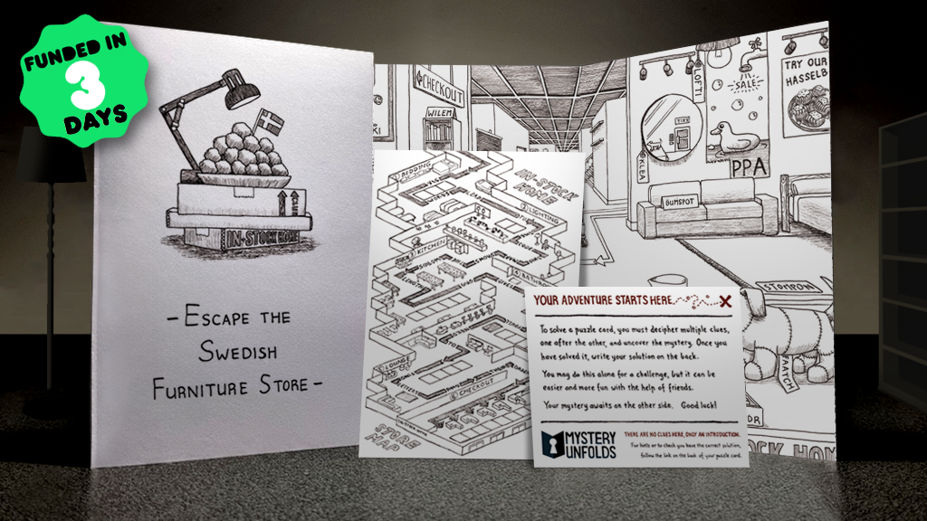 "Escape the Swedish Furniture Store" Puzzle Card