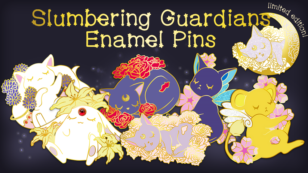 Slumbering Guardians Enamel Pins ~Magical Girl Inspired~