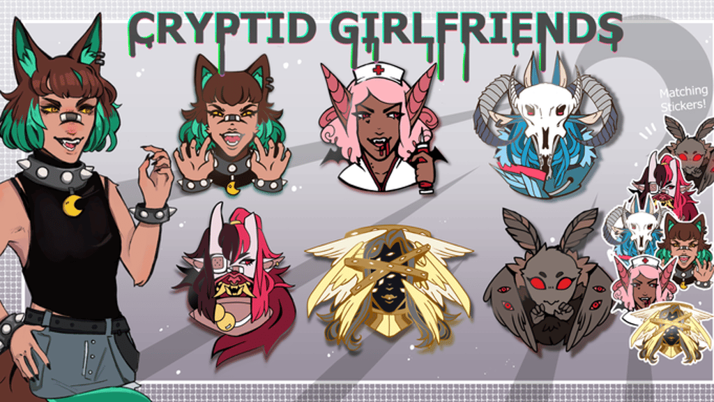 Cryptid Girlfriends - Enamel Pins!