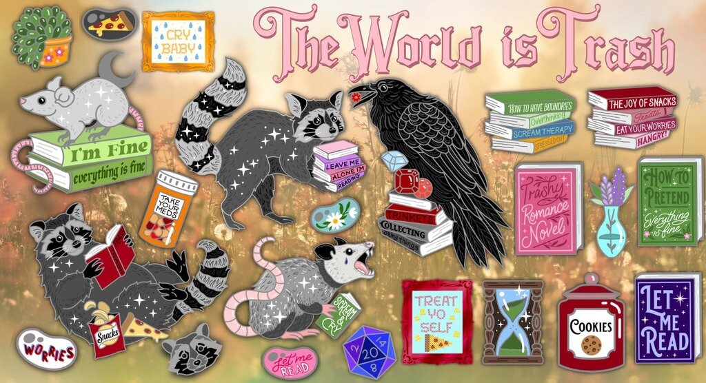 The World IS Trash: A collection of Chaos Critters and books
