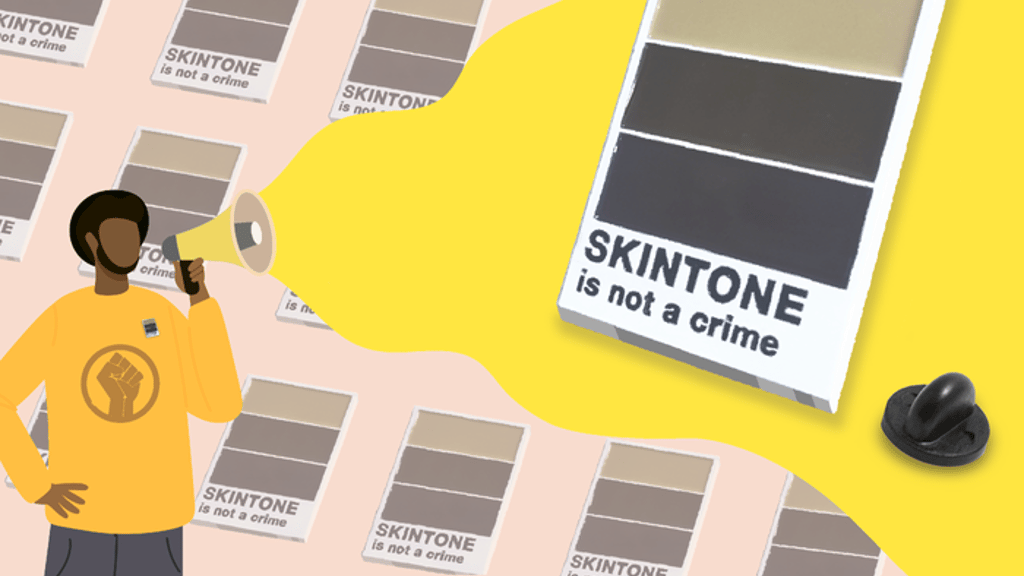 SKINTONE IS NOT A CRIME Pantone Enamel Pin #BLM | MAKE 100
