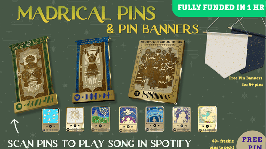 Fantasy Enamel Pins : Magical Door Spotify & Pin Banners