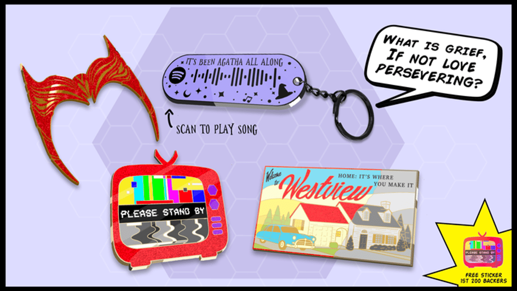 Fantasy Pins : Tele vision Red Witch Westview Comic Heroes