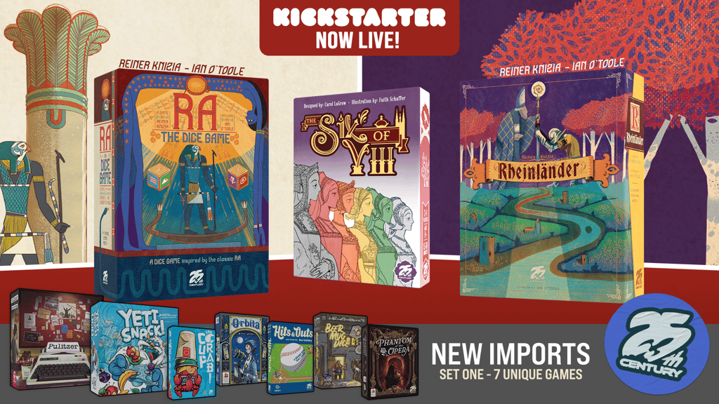 RA the Dice Game, Rheinlander, The Six of VIII & New Imports