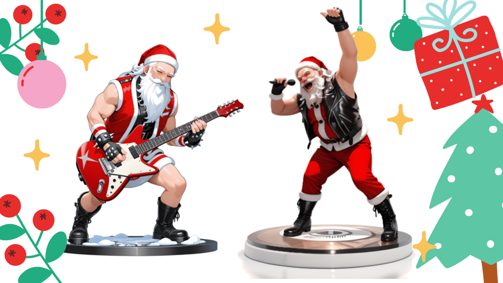 Rock ‘N’ Roll Santa STL Printable Miniature