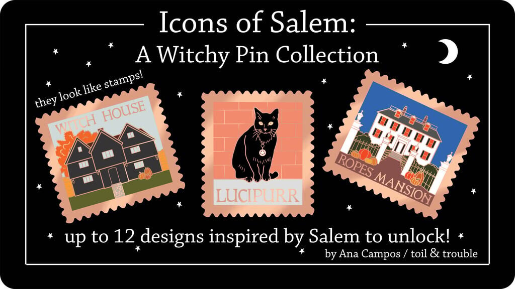 Icons of Salem: A Witchy Pin Collection