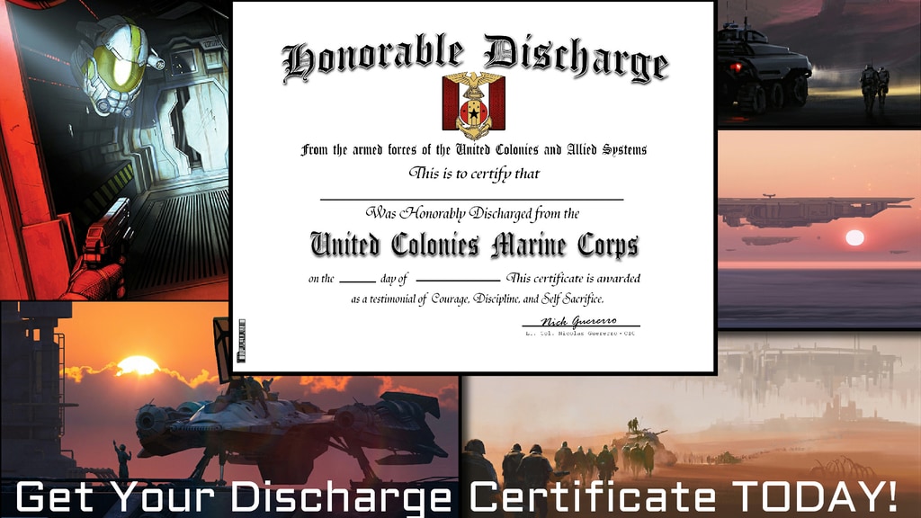 United Colonies Marine Discharge Certificate