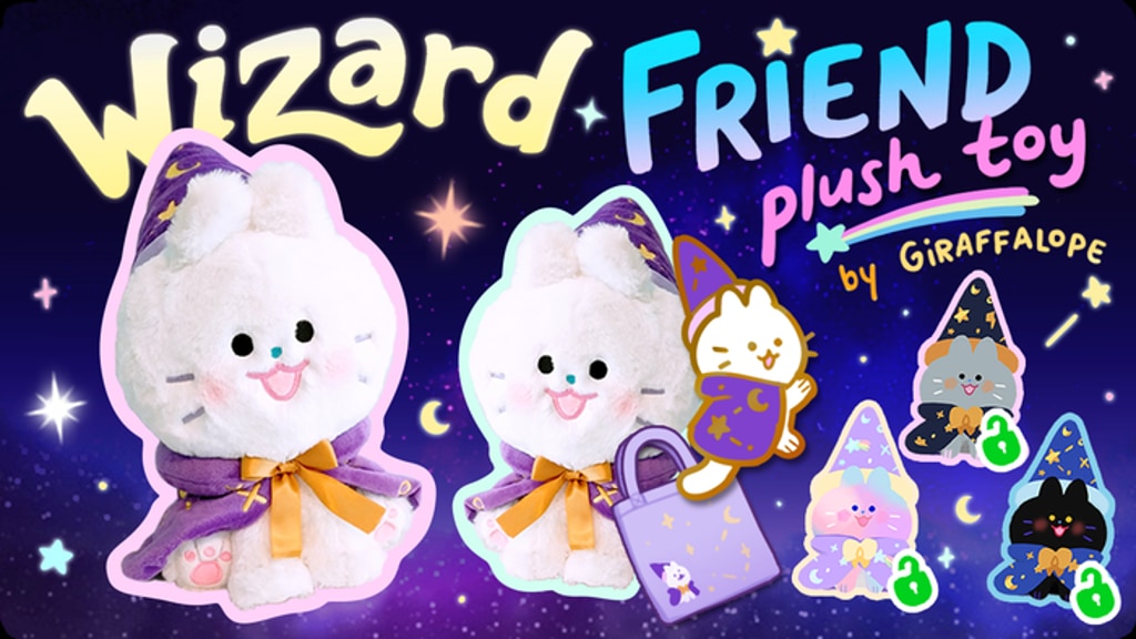 Cat Wizard Friend Plush Toy