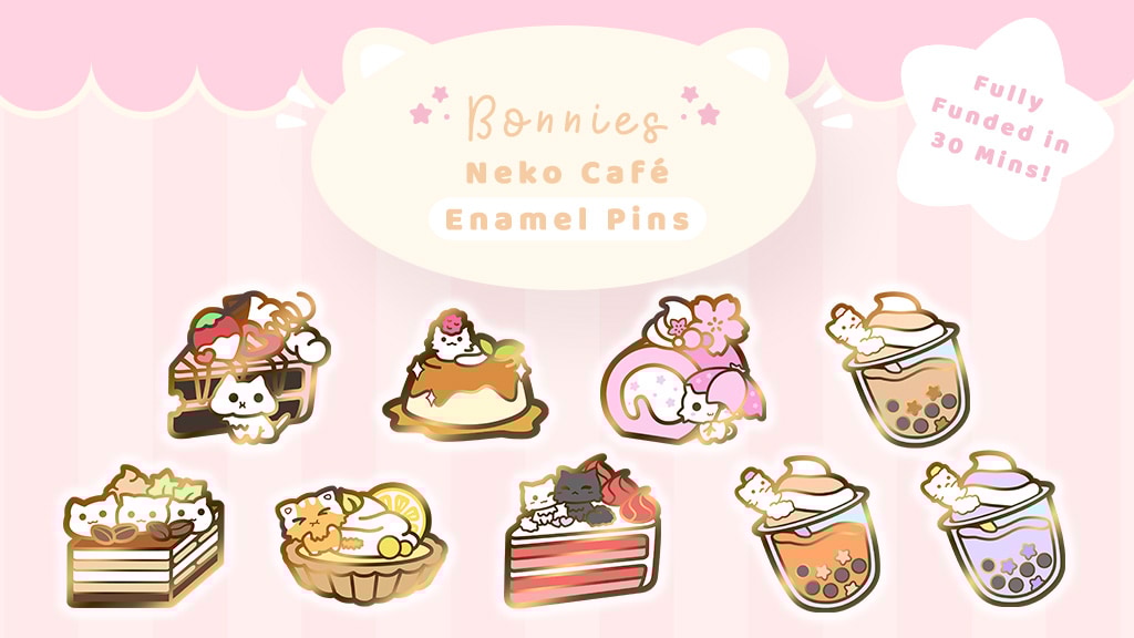 Neko Cafe Series 2 - Enamel Pins & Stickers