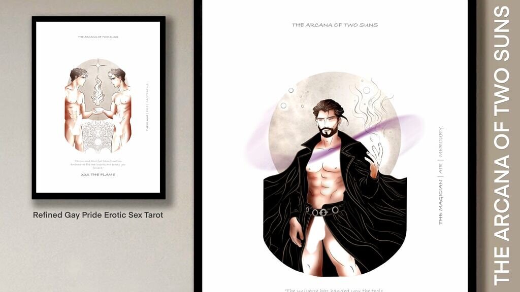 The Arcana of Two Suns | Gay Pride Love Erotic Sex Tarot