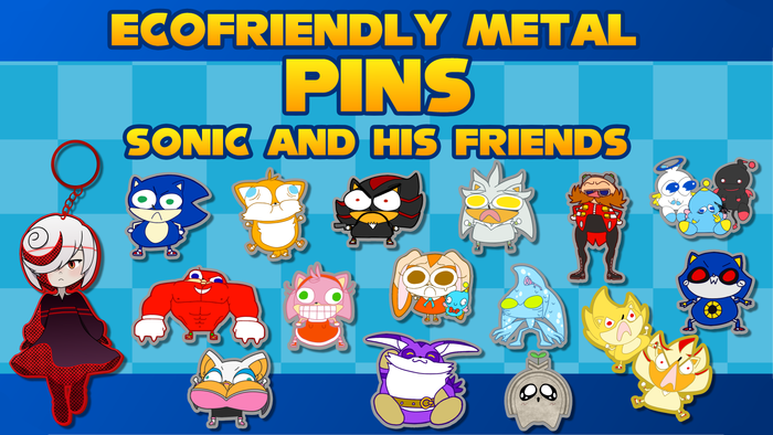 Ecofriendly Metal | Sonic the Hedgehog Pins!