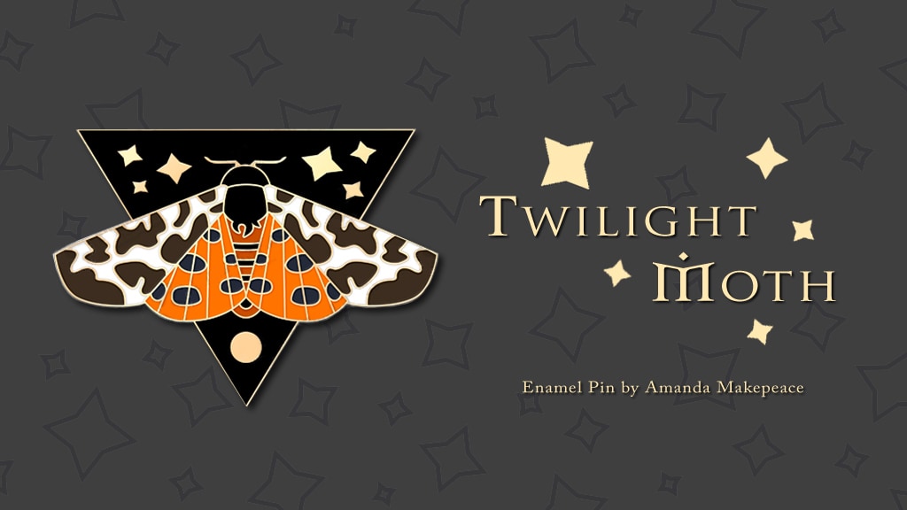 Make 100 Twilight Moth Enamel Pins