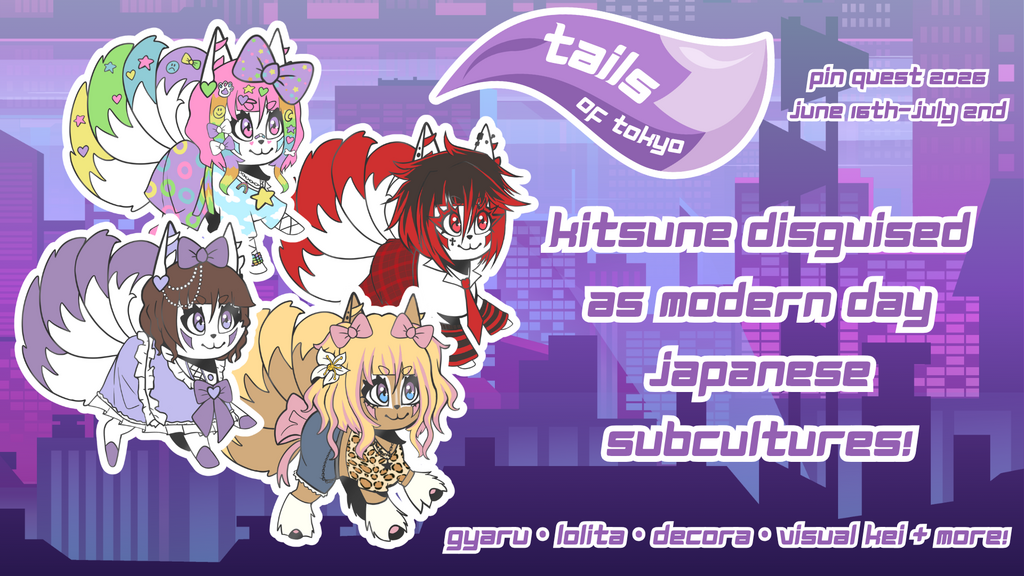 Tails of Tokyo | Modern Day Kitsune Enamel Pins!